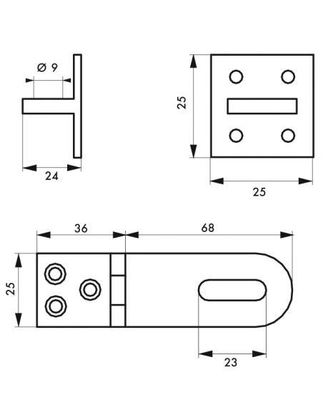 PORTE-CADENAS laiton / laiton chromé 00145300