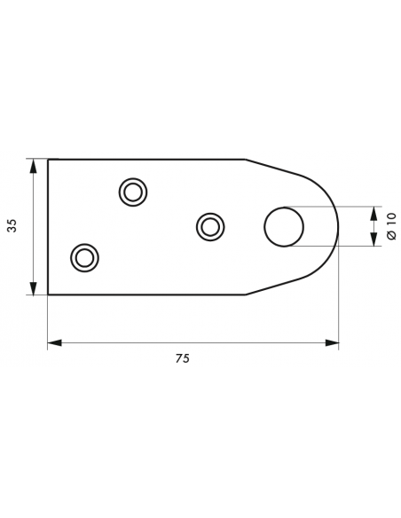 PATTES acier cémenté zingué 2 pièces 00106912