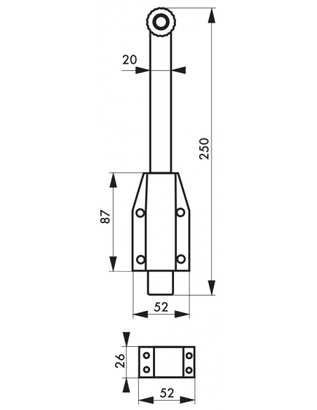 VERROU A PLAQUER 250 mm ou 305mm 00428022