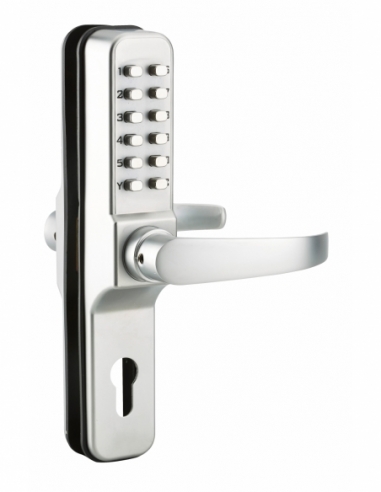 Verrou de porte d'entrée Serrure avec béquille double pour serrure à encastrer entraxe 70 00072696