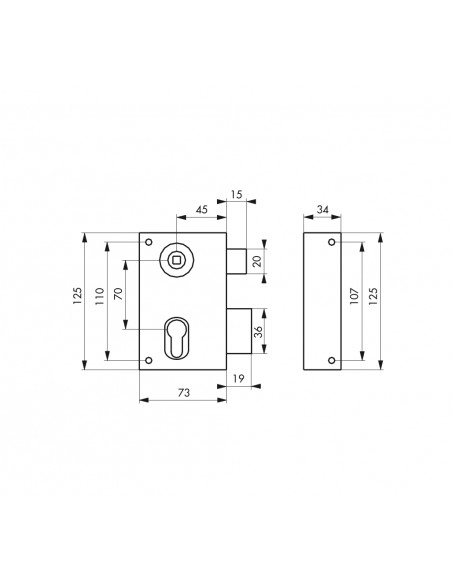 BOITIER CP 73 x 125 mm droite OU gauche (selon modèle) 00308816