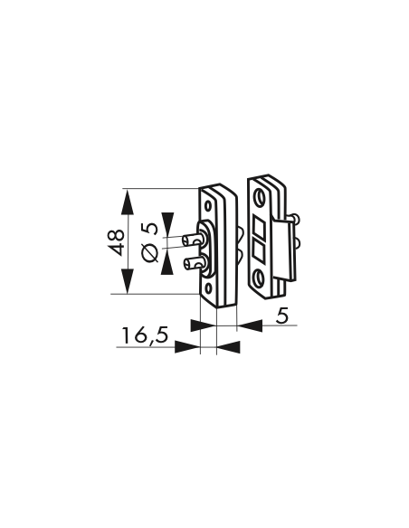 Serrure en applique de sûreté à bouton poussoir et cylindre 50 mm réversible 3 clés - a commande electrique 00505006
