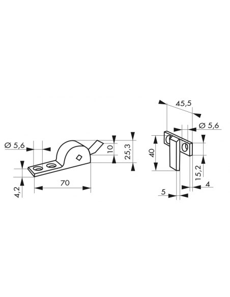 GACHE à commande electrique pour Serrure en applique 00208850