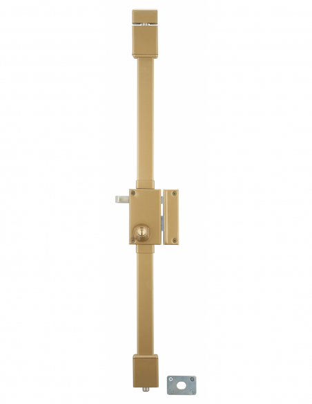 Serrure en applique bronze CR Ø 23 - 75 x 130 mm - 4 clés 00750110