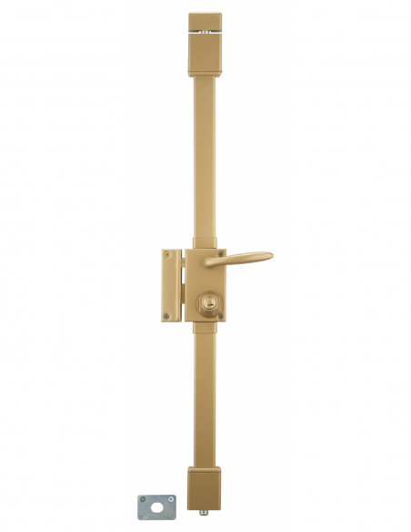 Serrure en applique bronze CR Ø 23 - 75 x 130 mm - 4 clés 00750110