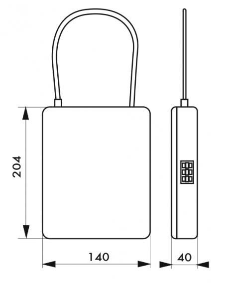 Coffret de sécurité avec câble à combinaison modifiable 00071027