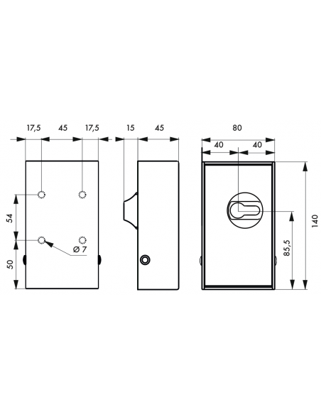 Boîte à clé à appliquer 00012232