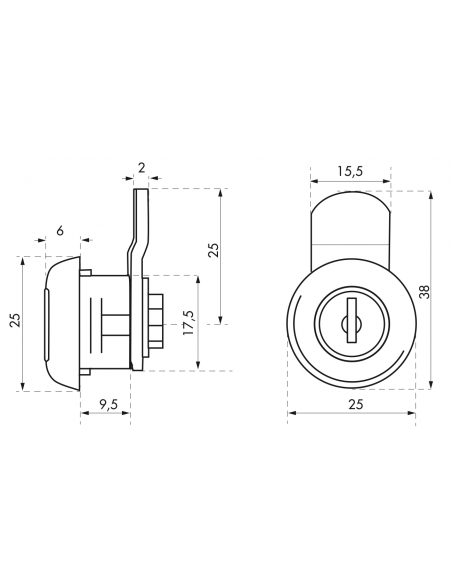 Batteuse 9,7 mm came coudée pour ép.1 à 5,5 mm maxi 00117934