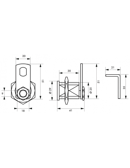 Batteuse came plate pour ép. maxi 23 mm - 3 clés (possibilité d'acheter came individuellement) 00128299