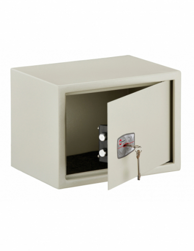 Coffret De Sécurité Sedan à Poser - Dimensions 250x350x250 Mm (15 L) - Fermeture à Clé, 2 Pênes - Acier, Couleur Beige