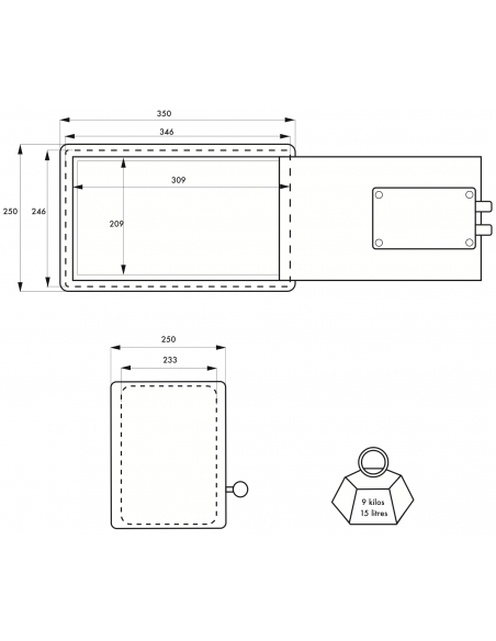 Coffret de sécurité SEDAN - 2 pênes 00013201