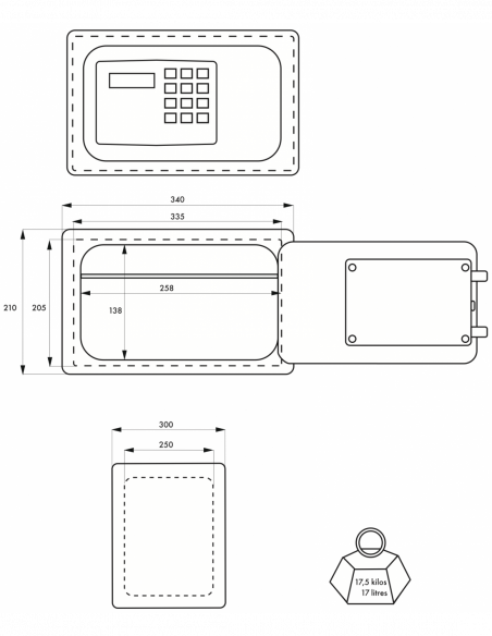 Coffret de sécurité EDIMBOURG - 2 pênes 00013204