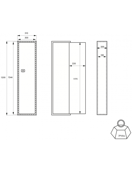 Armoire à fusils BRISSAC - 2 pênes 00013284