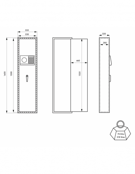 Armoire à fusil monteria 00013286