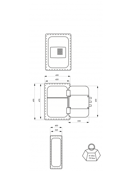 Coffre-fort RIVOLI - 7 pênes 00013282