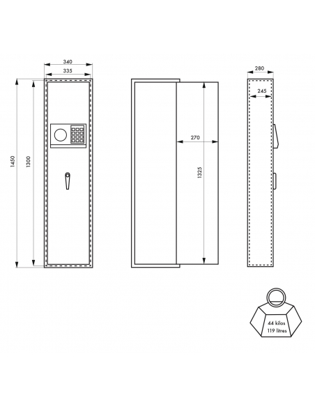 Armoire à fusil monteria 00013286