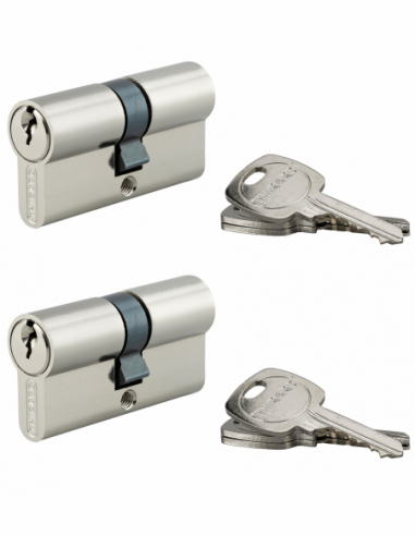 Cylindre STD Nickelé pour Serrure -3 clés 00216261