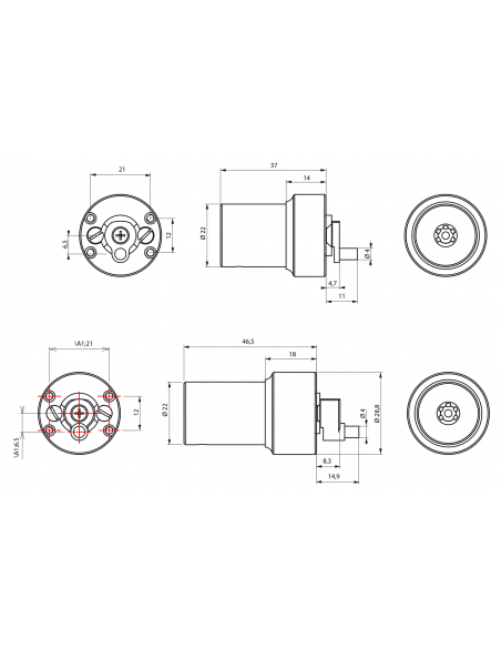 Adaptateur LAP Cylindre de Serrure double 00030114