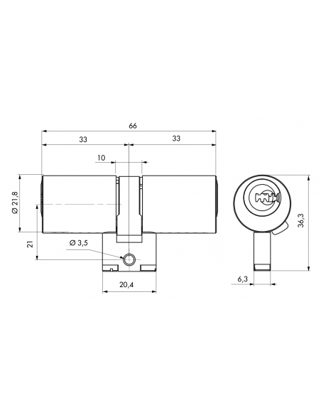 Cylindre BLCT de Serrure 00030140