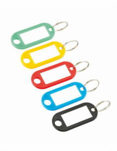 Anneau porte-étiquette couleurs assorties (2 pièces sous coque) 00198309