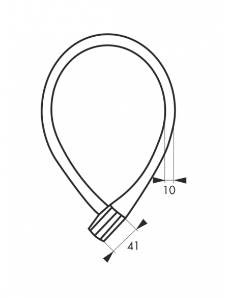 Antivol SOFTY Câble Ø 10 long. 0,60 m 2 clés 00301121