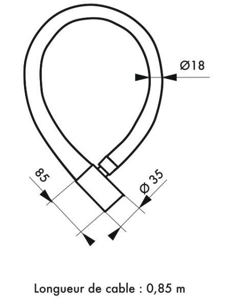 ANTIVOL MOTO SCORP Antivol Câble long. 0,85 m 00500223