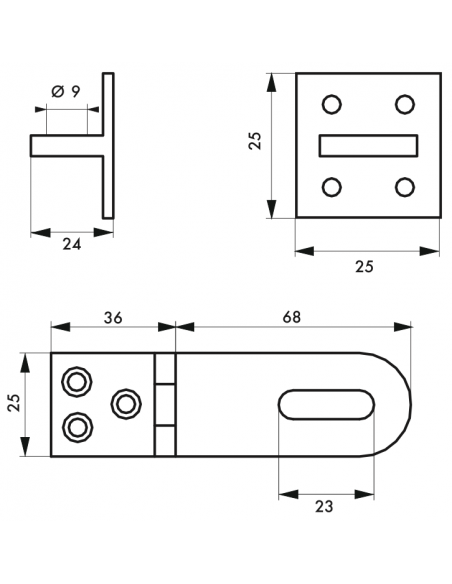 PORTE-CADENAS laiton / laiton chromé 00145300