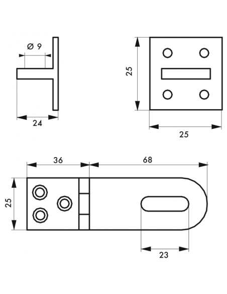 PORTE-CADENAS laiton / laiton chromé 00145300