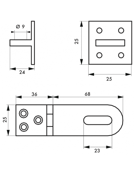 PORTE-CADENAS laiton / laiton chromé 00145300