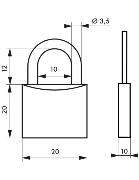 Cadenas Type 1 - finition laiton poli 00161021