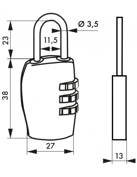 Cadenas BORA BORA combinaison modifiable 00171012