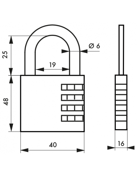 Cadenas COMPACT combinaison modifiable 00037900