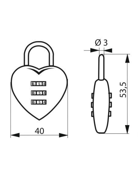 Cadenas Fantasy 1 à combinaison modifiable 00108001