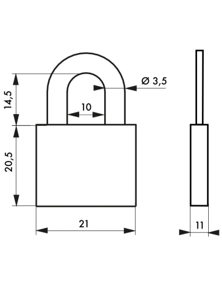 Cadenas MACH 2 anse laiton (bagage) 00063202