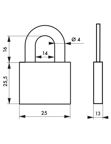 Cadenas MACH 2 anse laiton (bagage) 00063202