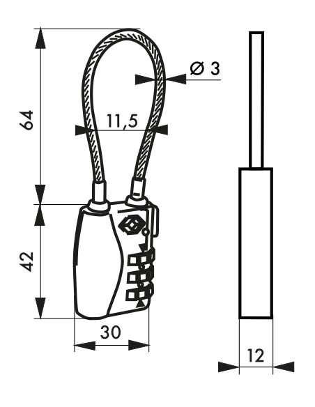 Cadenas TSA à 3 viroles 00171020