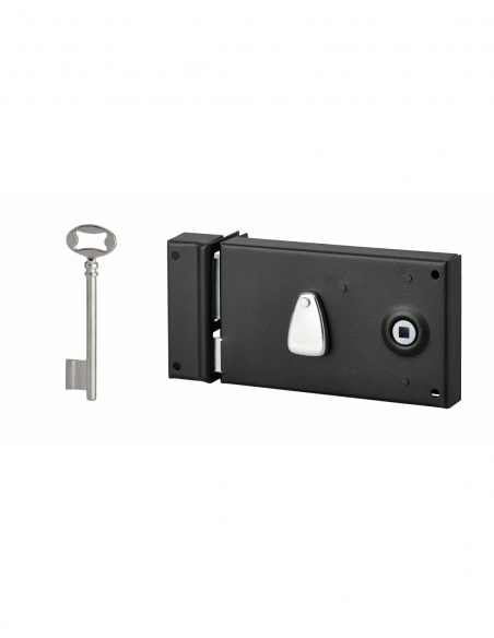 Serrure en applique PDT 1/2 tour 140 x 82 mm droite OU gauche - porte d'intérieur 00500111