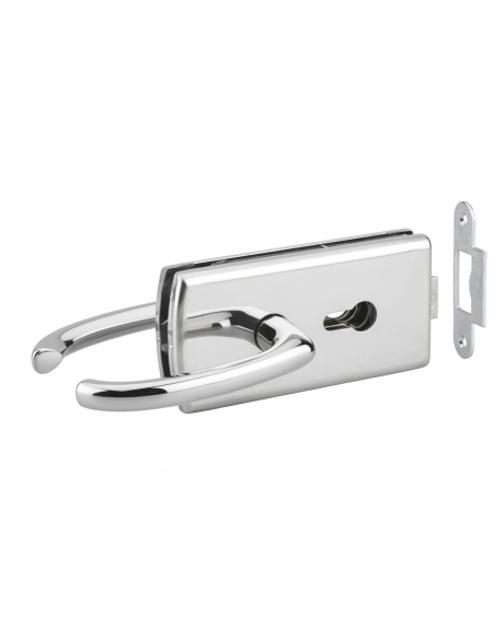BOITIER Serrure en applique DE MILIEU réversible à cylindre avec béquille - porte vitrée 00009300