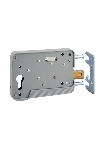 Serrure de porte de garage réversible pour cylindre - porte bois ou PVC 00500067