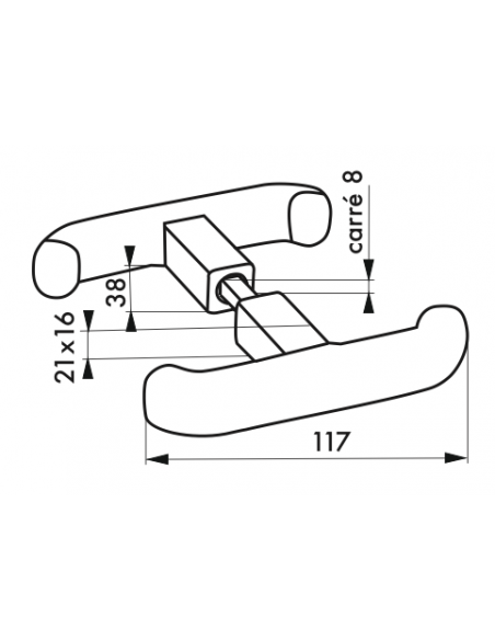 Serrure BOITIER vertical à cylindre profilé - 2 POINTS - porte garage basculante 00496568