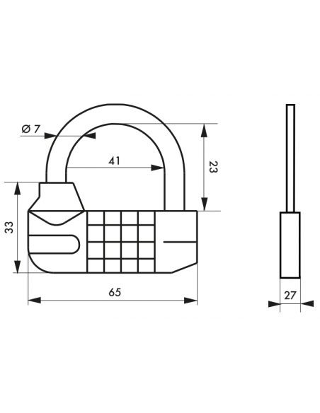 Cadenas SATURN à combinaison modifiable 00192860