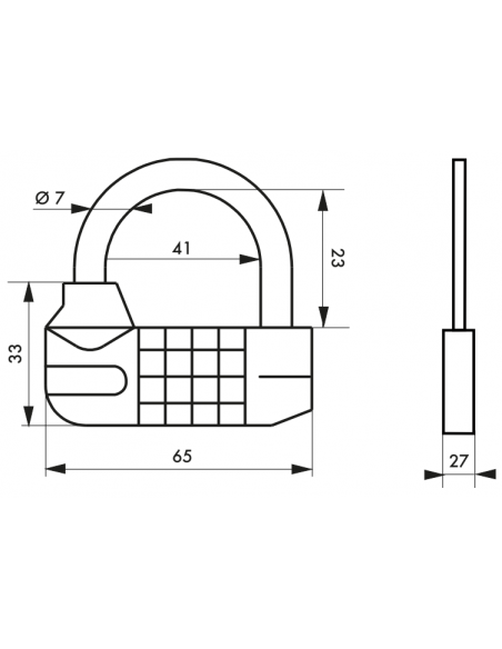 Cadenas SATURN à combinaison modifiable 00192860