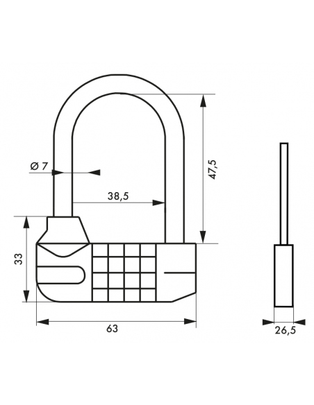 Cadenas SATURN à combinaison modifiable 00192860