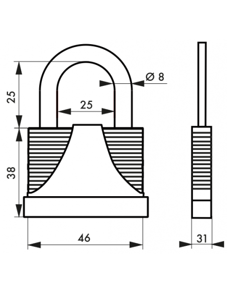 Cadenas TANK 4 chiffres combinaison modifiable 00146000