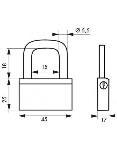 Cadenas NAUTIC - anse acier cémenté nickelé 00068351