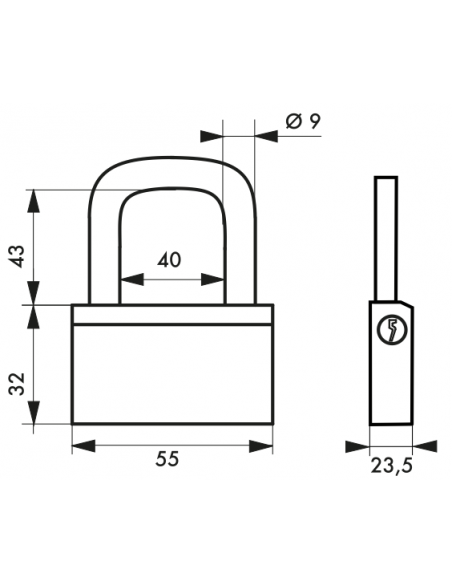 Cadenas NAUTIC - anse acier cémenté nickelé 00068351