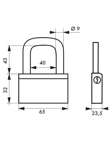 Cadenas NAUTIC - anse acier cémenté nickelé 00068351