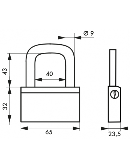 Cadenas NAUTIC - anse acier cémenté nickelé 00068351