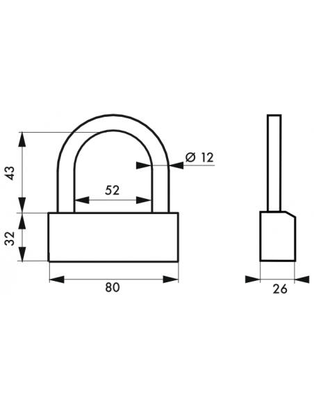 Cadenas NAUTIC - anse acier cémenté nickelé 00068351