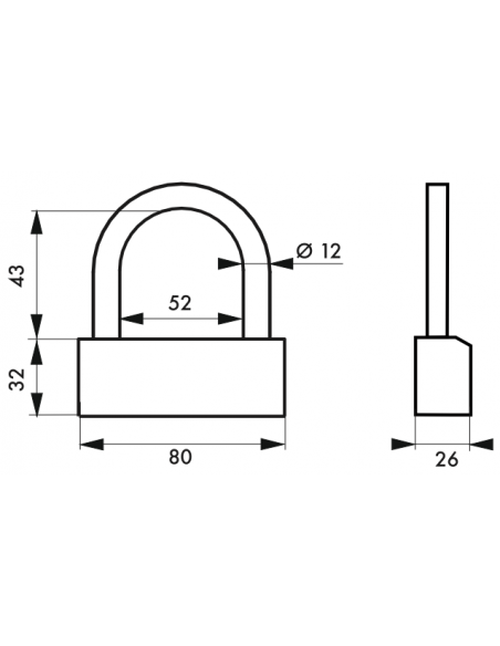 Cadenas NAUTIC - anse acier cémenté nickelé 00068351